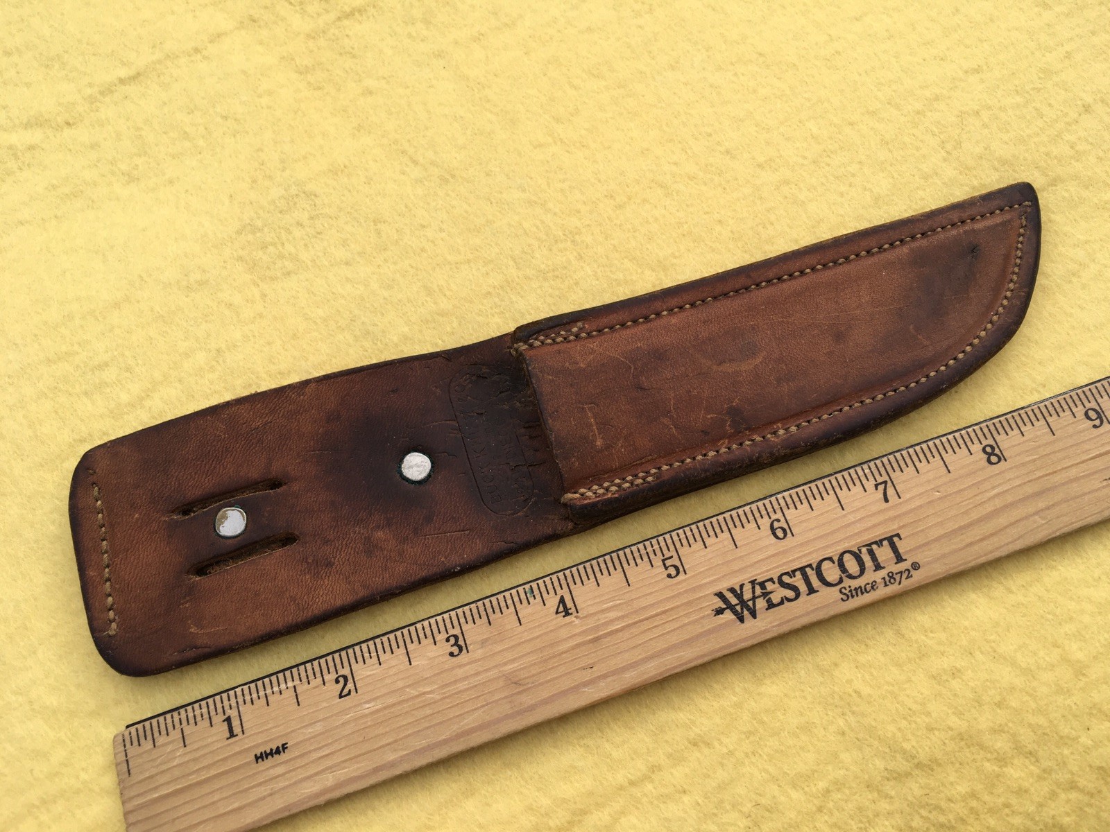 BUCK KNIFE CO. LEATHER SHEATH ONLY 1945 – 1961 VINTAGE 1272 MORENA USA