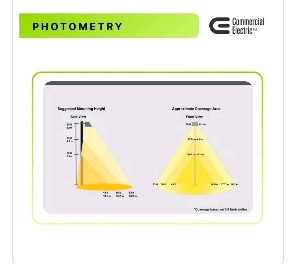 Commercial Electric LED Area Light Dusk-to-Dawn 8,500 Lumens, WOW~That’s BRIGHT