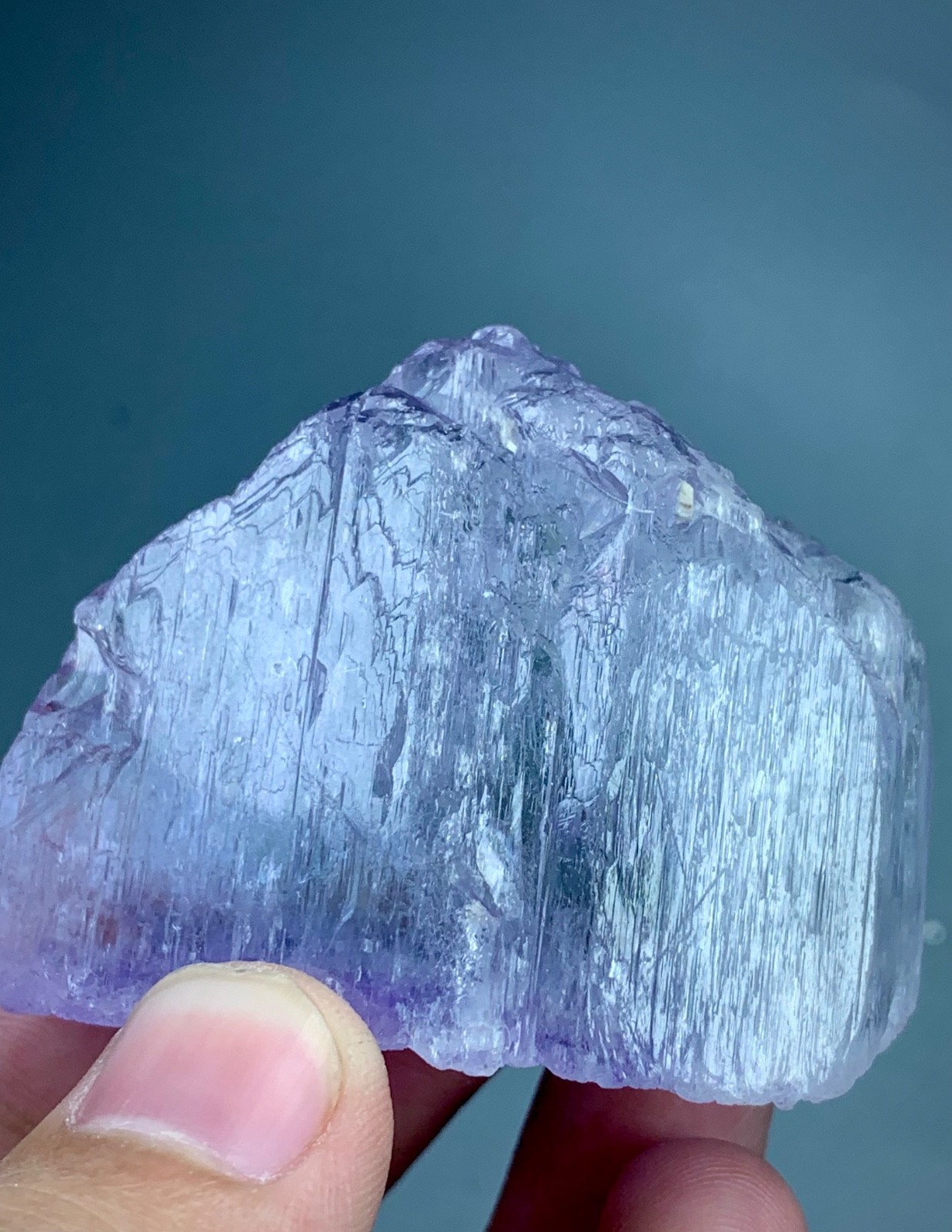 Natural Aesthetic Etched Kunzite Crystal From Afghanistan (655 carats)