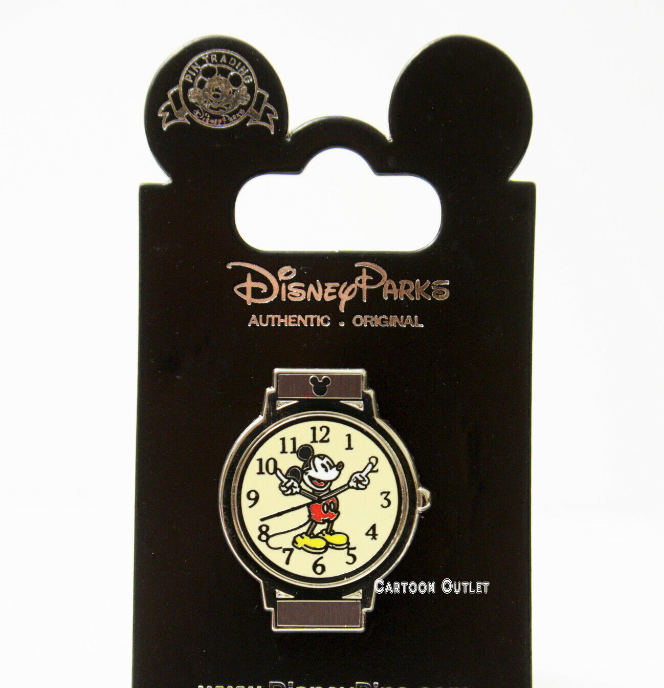 Disney Mickey Mouse Stop Watch Clock Trading Pin New in Package Authentic