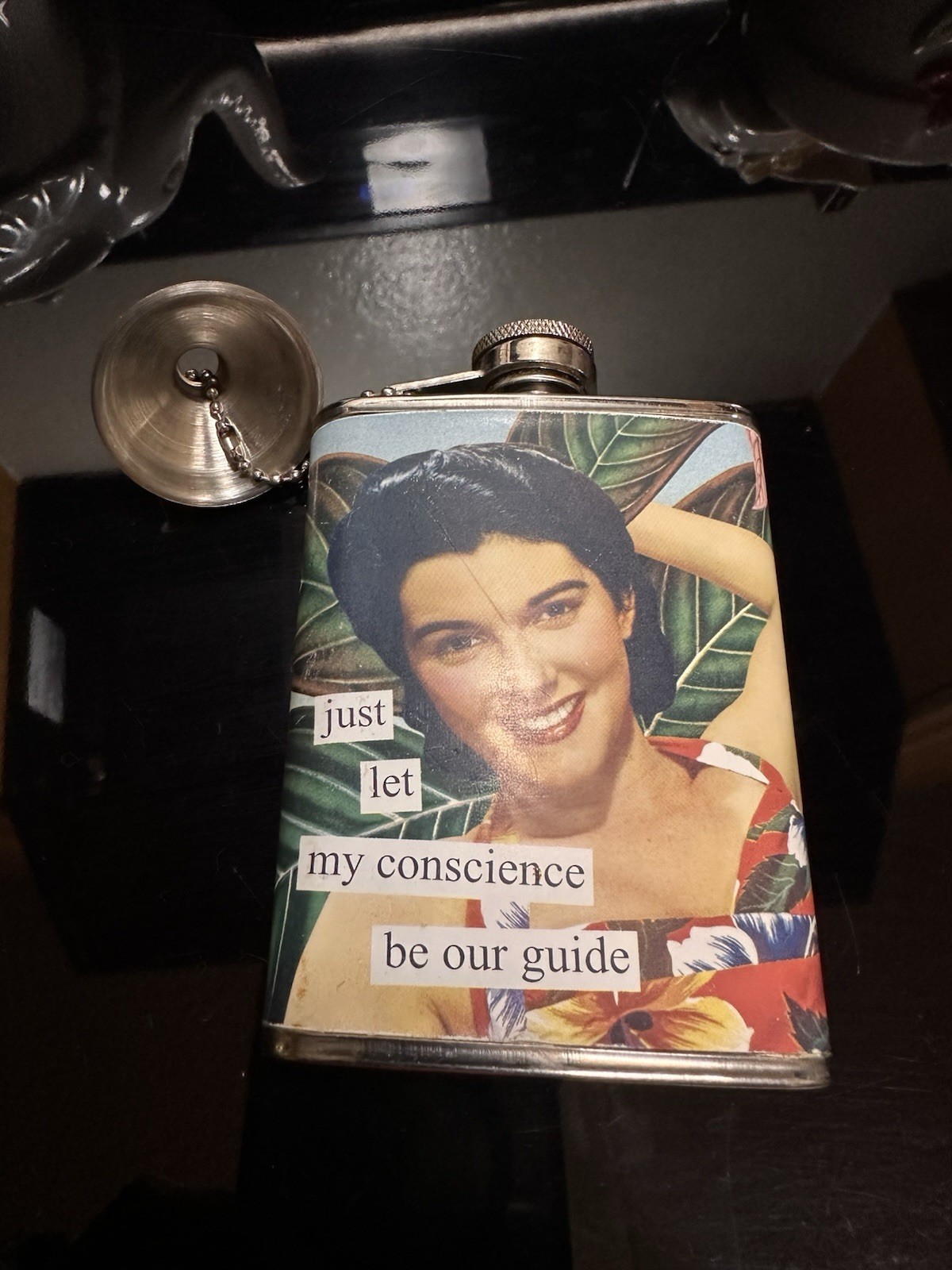 Anne Taintor 4oz Stainless Steel Flask