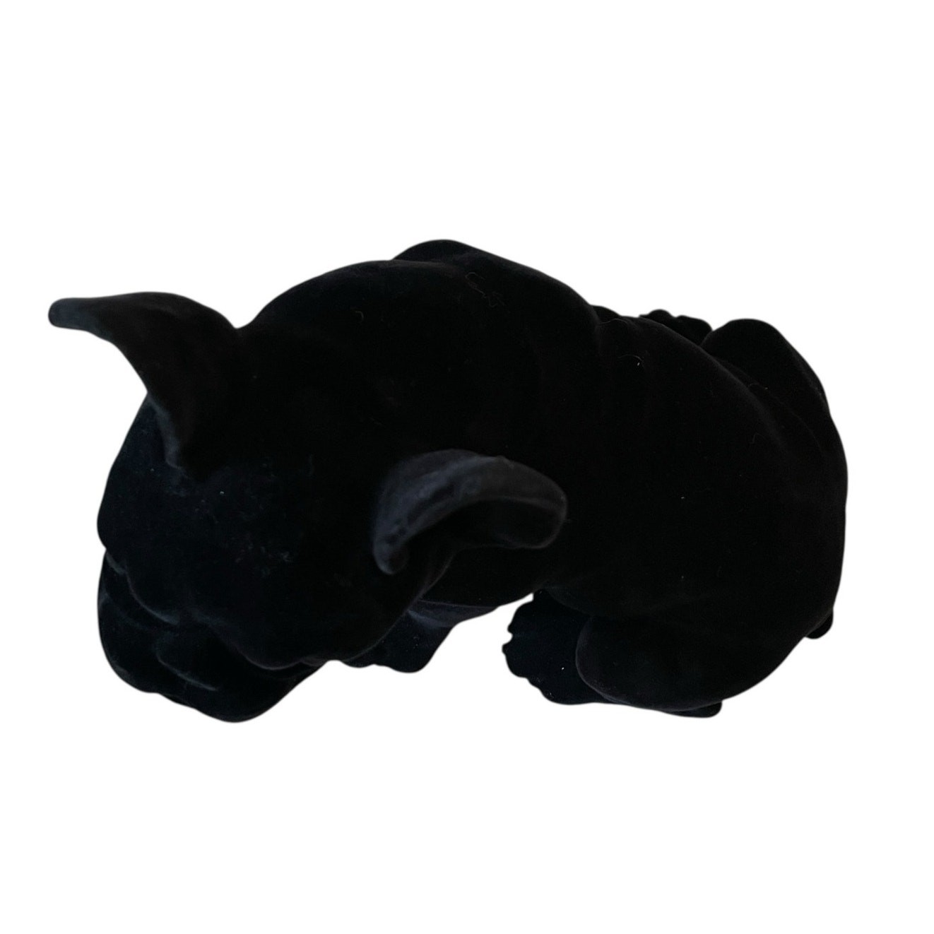 Black Velvet French Bulldog Figurine 9.5in Chic Designer Decor NEW