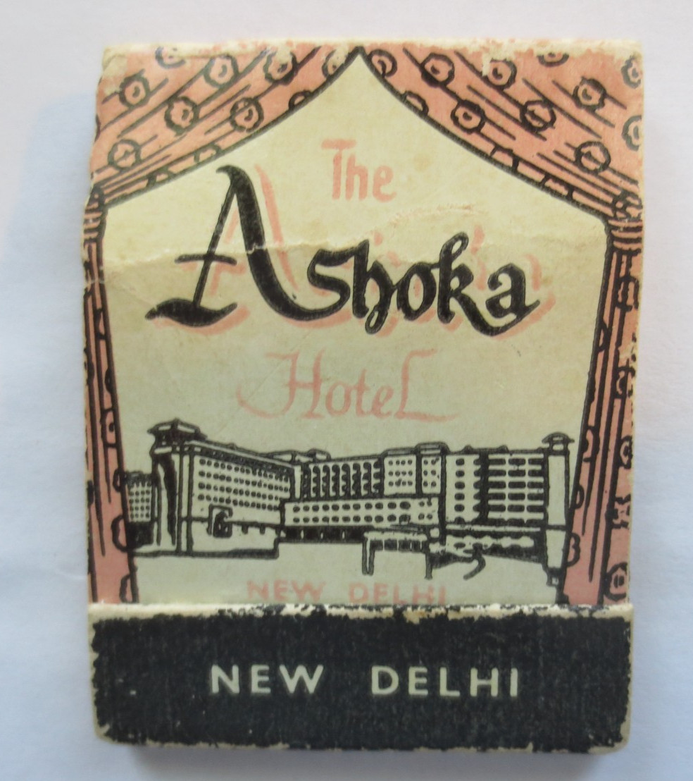 Rare Vintage Unstruck Matchbook The Ashoka Hotel New Delhi India