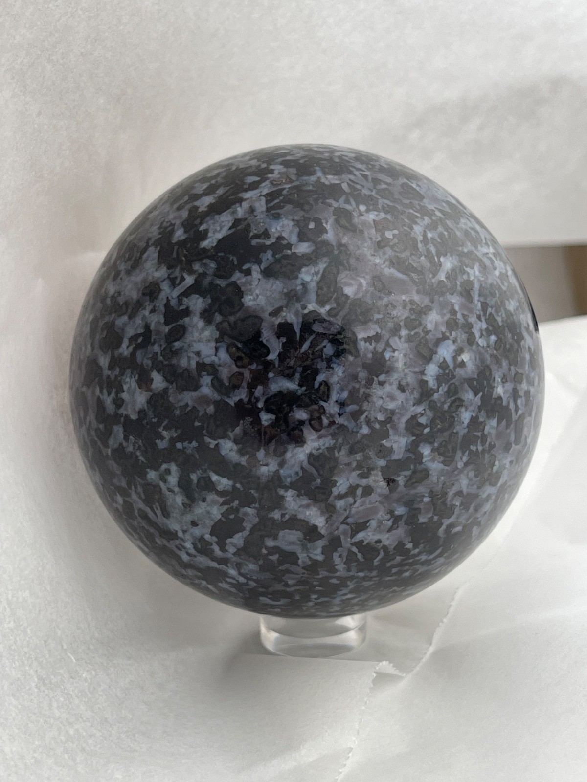 67mm 519g Indigo Gabbro Sphere Mystic Merlinite Sphere CHRISTMAS GIFT