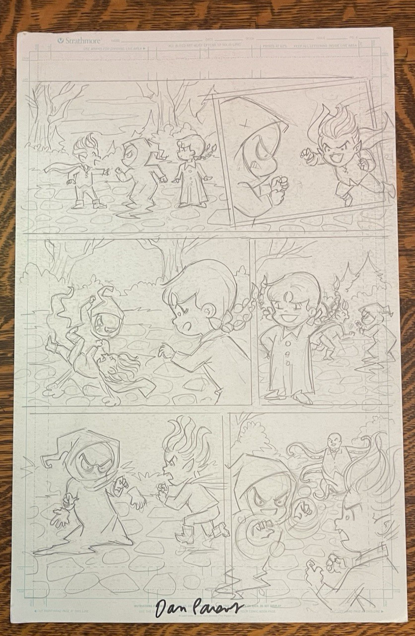 ORIGINAL PENCIL ART~DAN PARENT~11X17″HAND DRAWN & AUTOGRAPHED~SABRINA~STORYBOARD