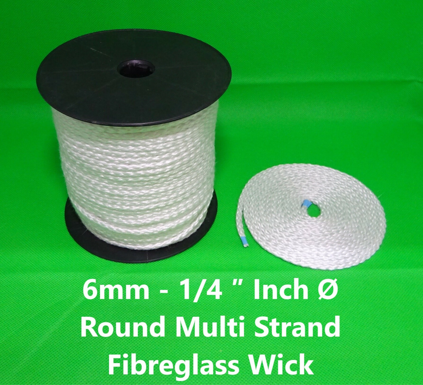 6mm – 1/4″ Inch Ø Round Fiberglass Wick Fibreglass FREE Worldwide Shipping