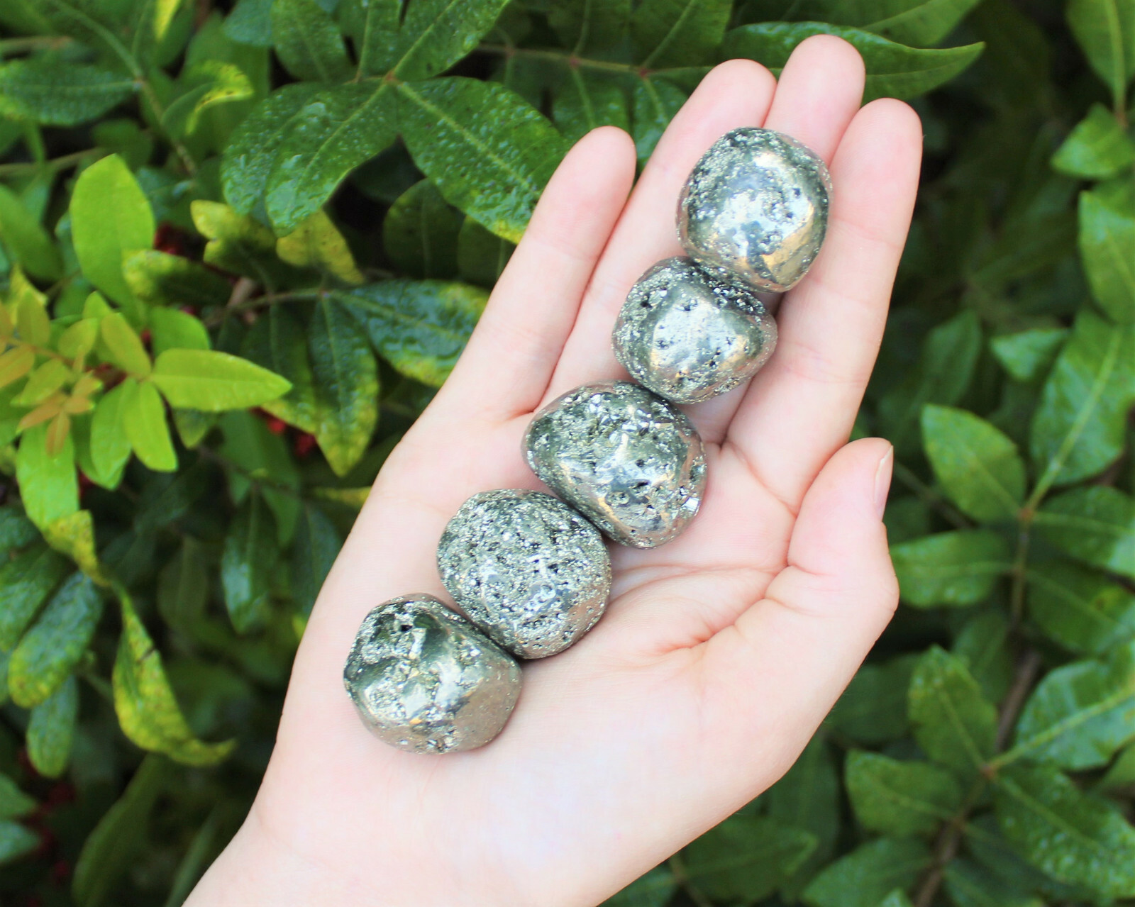 Wholesale Bulk 1 lb Lot Pyrite Tumbled Stone (Crystal Healing Fools Gold)