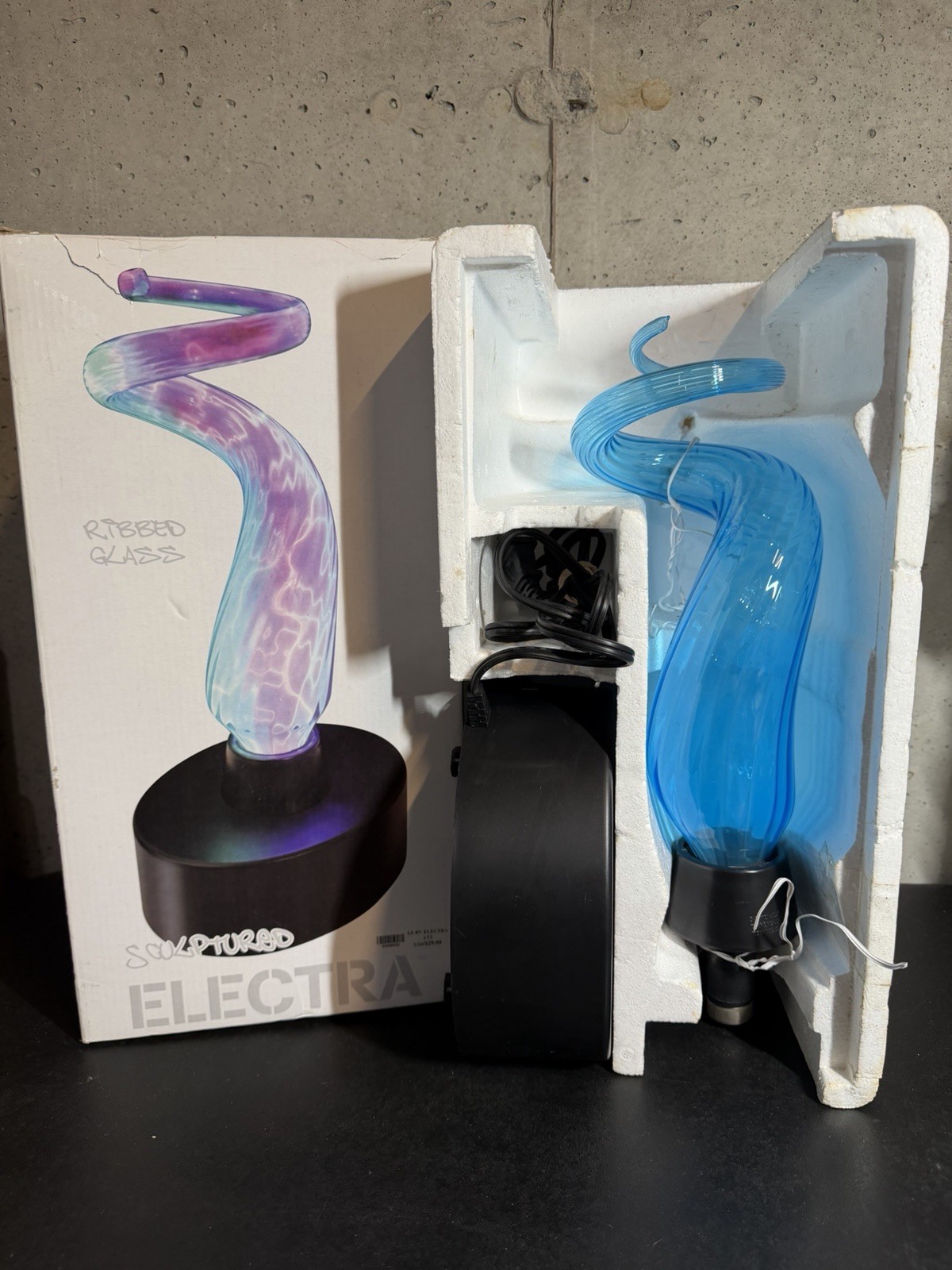 RARE Multi-Color Lumisource Electra Spiral Sculpture Plasma Motion Lamp Light