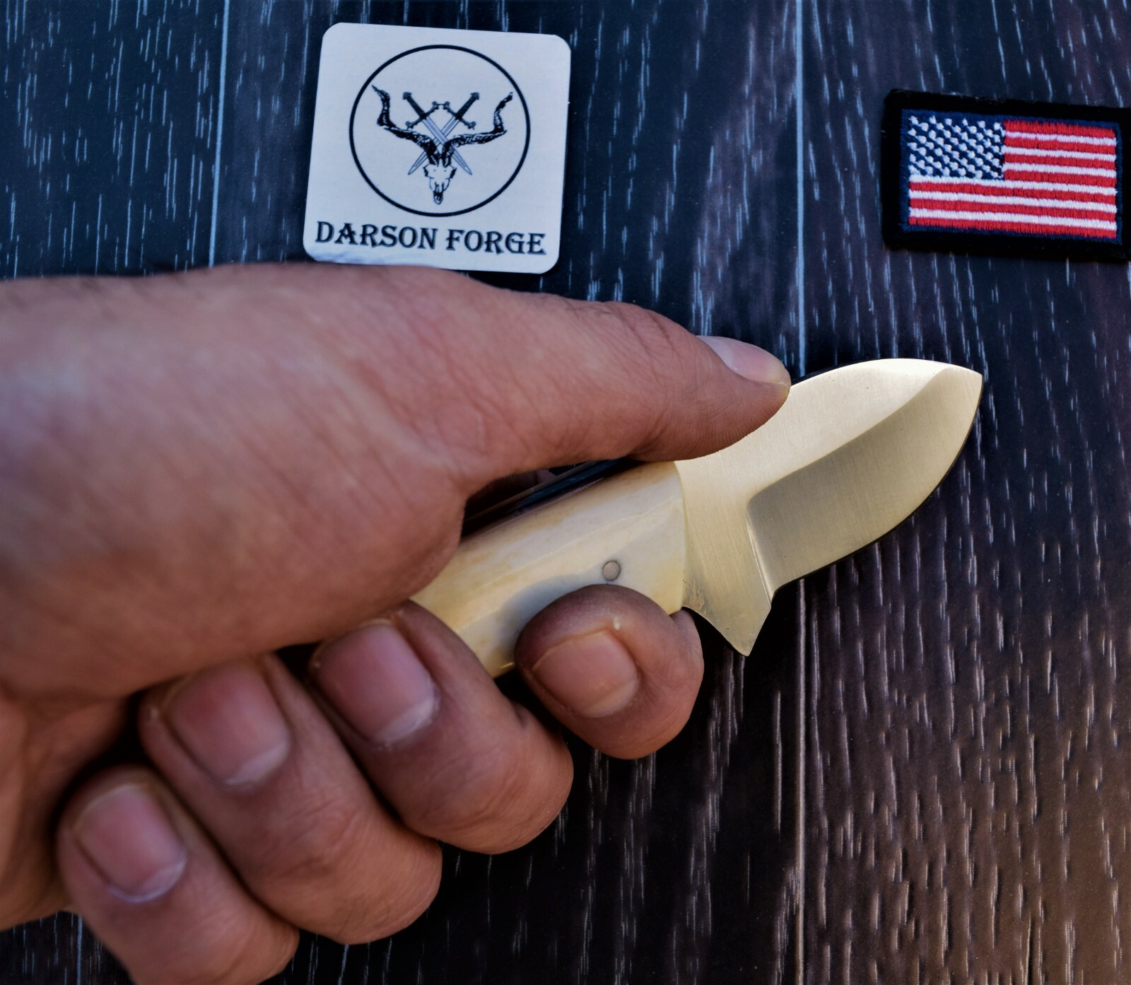 Custom Handmade High Carbon Steel Mini Camp knife 5″, EDC.. Bone Handle