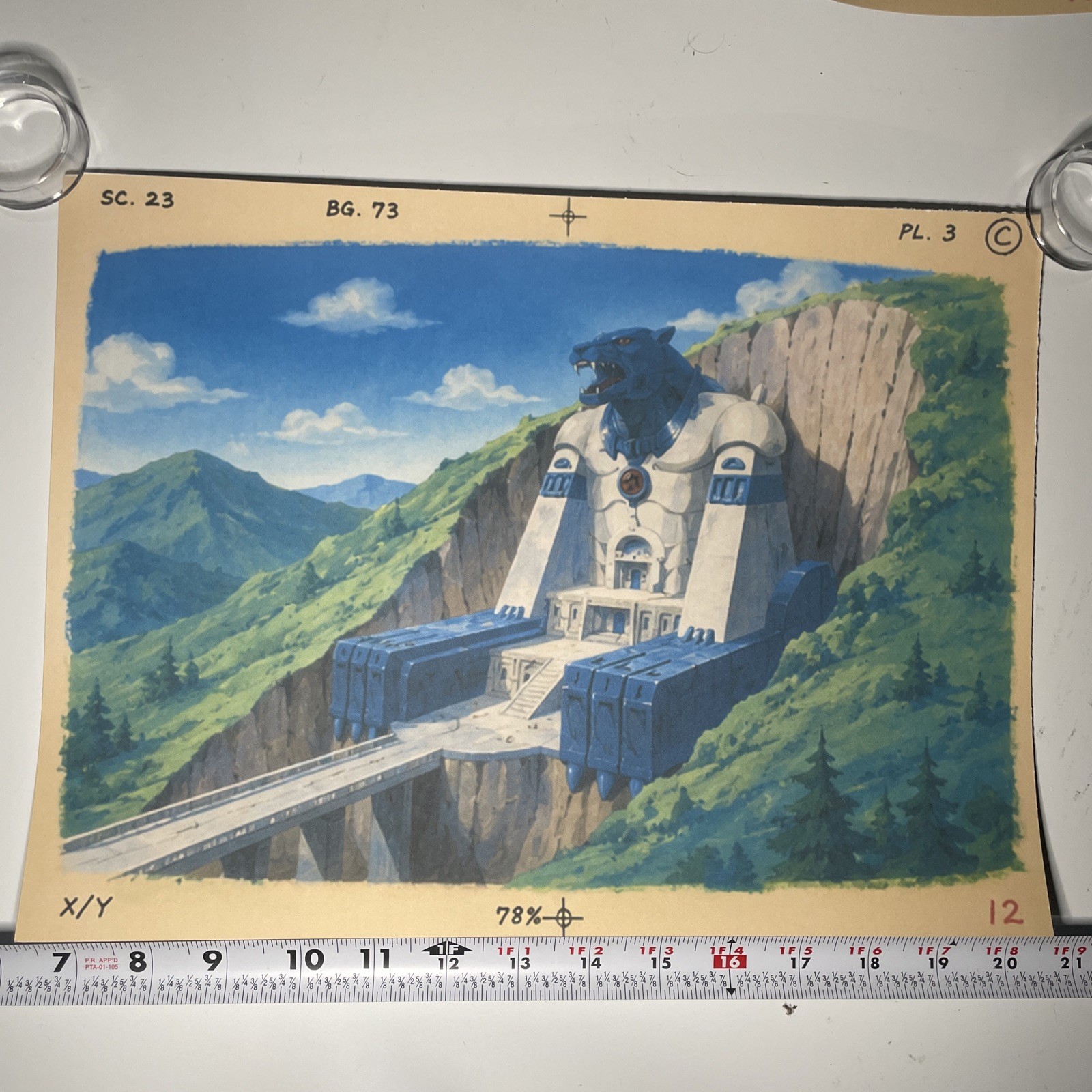 THUNDERCATS animation cel PRINT background Vintage Cartoons Art CAT’S LAIR