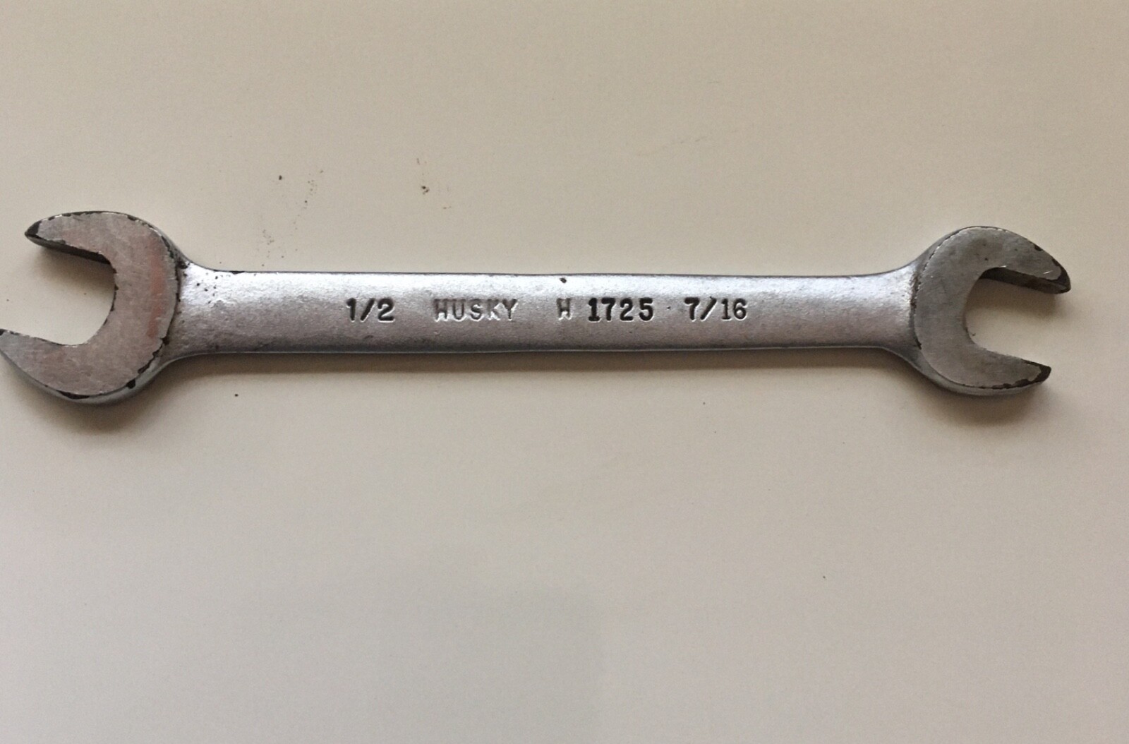 Husky 7/16 1/2 Double Open-End Wrench H1725 Made in the USA