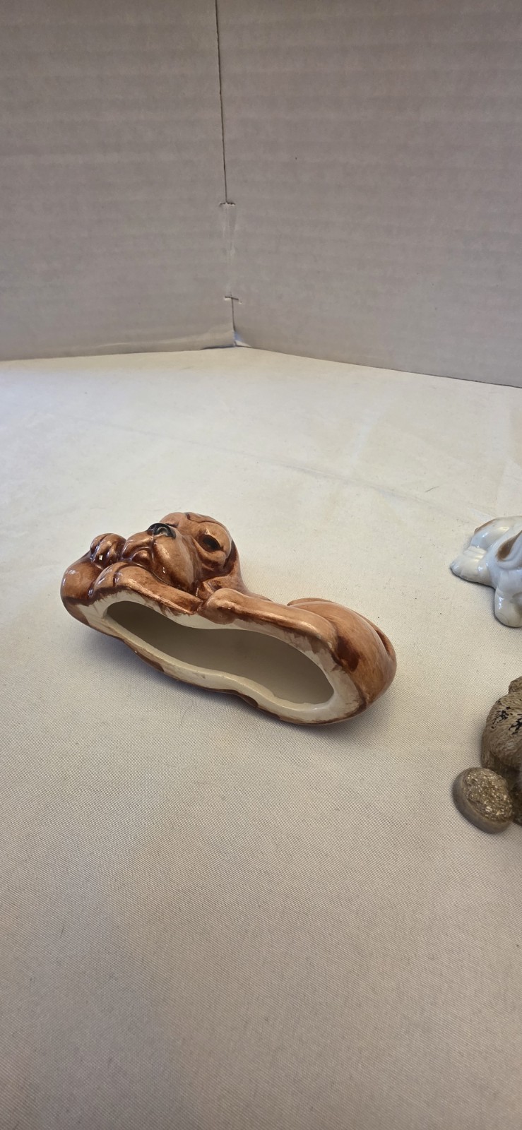 Vintage Mini Dog Figurines Lot Of 7 RARE JAPAN WHEN OCCUPIED CERAMIC FIGURE