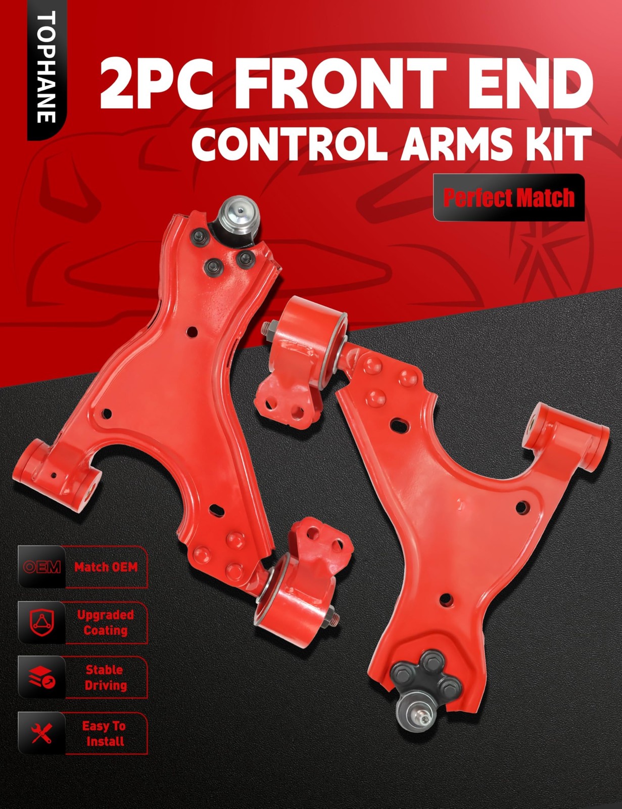 Front Lower Control Arms for 2009-2017 Chevy Traverse, 2008-2017 Buick Enclav…