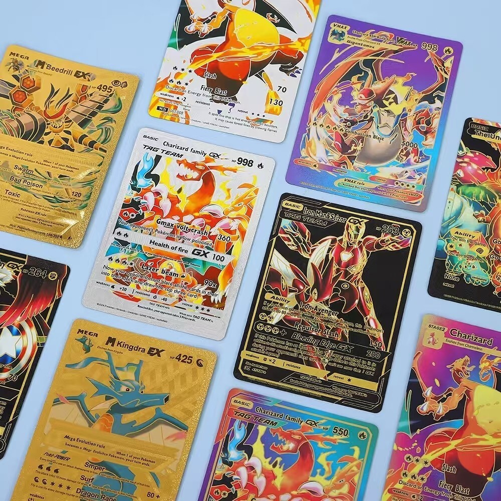 Foil Multi-Color Pack 55 Card TCG GX Vmax GX Card Charizard Rare Pokémon Card