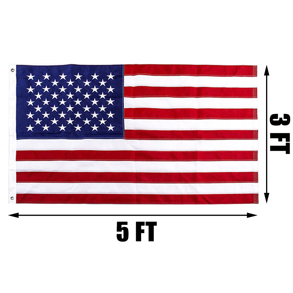 US American Flag 3×5 Made in Luxury Embroidered United States Flag Outdoor USA