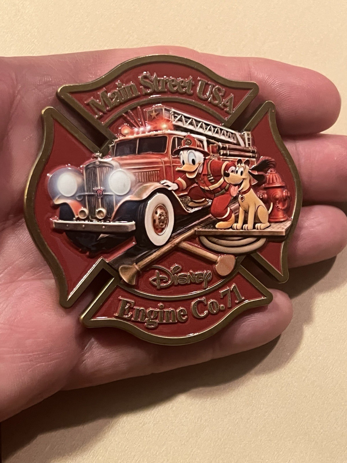 Disney Mickey Mouse Heroes of Fire Brigade Challenge Coin