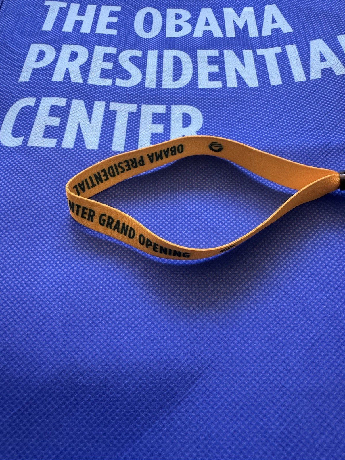 Obama Presidential Center Grand Opening Bracelet And Reusable Bag
