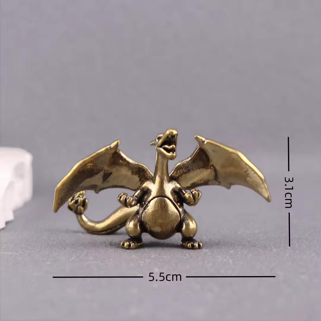 Charizard Brass Statue Pokémon Metal Collectible Display Figurine