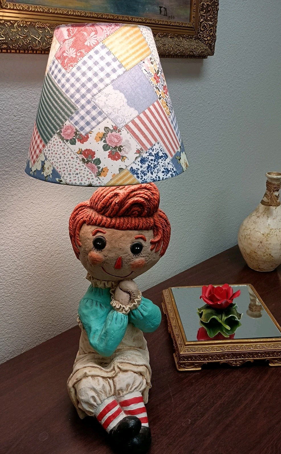 Patch Work Hand Made LampShade (Shade Only) 5″X7.5″X9.5″ Uno Fitting Standard
