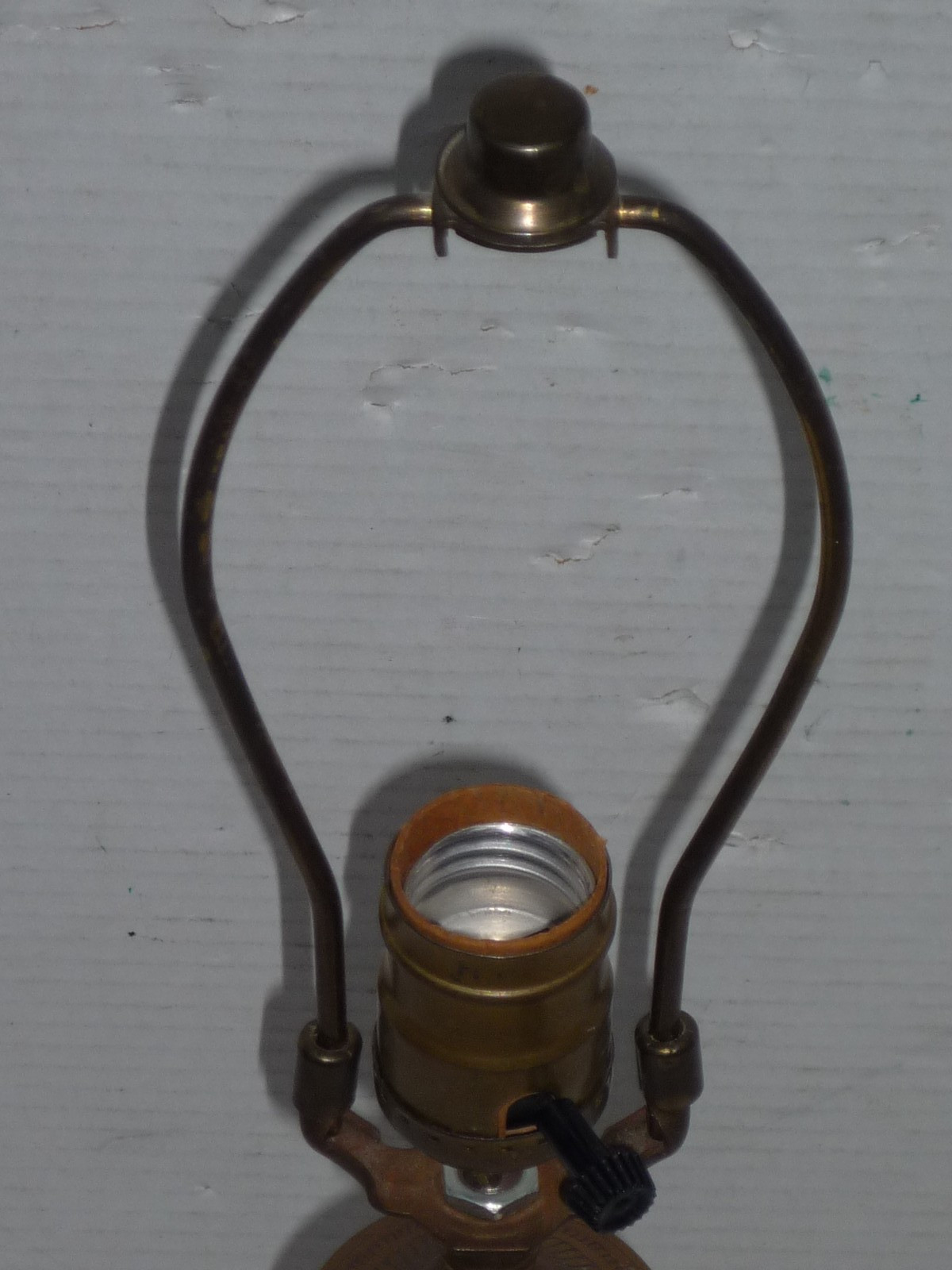 VINTAGE ARCHANA CRAFTS INDIA BRASS CLOISONNE FLOWERS FLORAL LAMP BEAUTIFUL