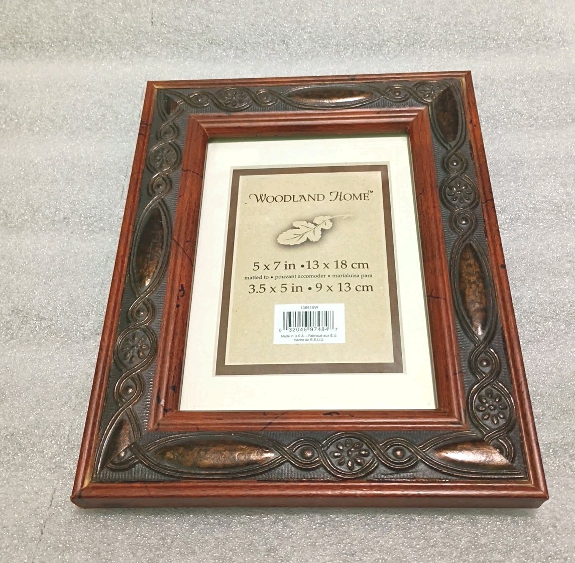 Woodland Home 5 X 7 Picture Frame Wood Lot Of 2.
