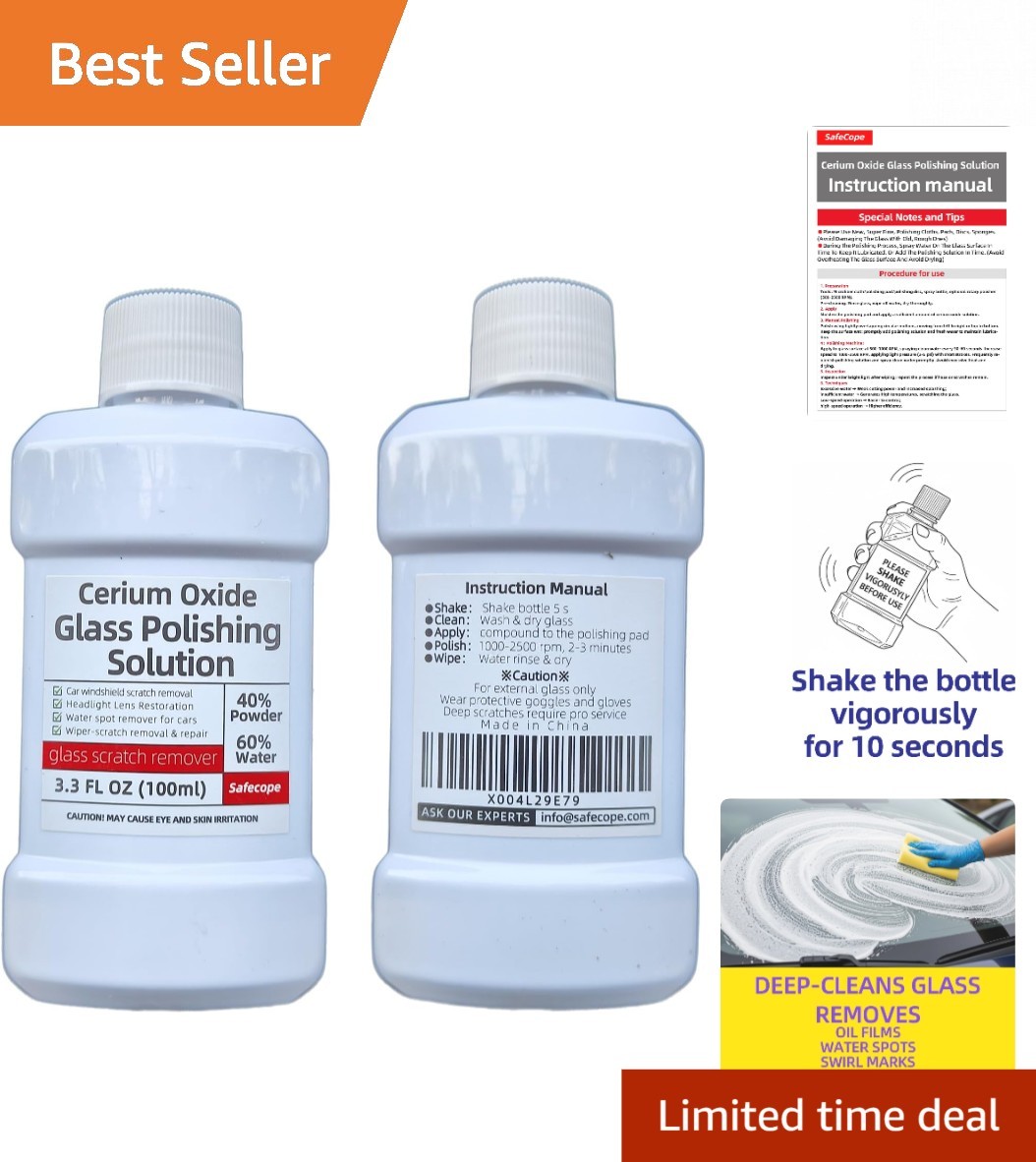 100ml Ultra-Fine Cerium Oxide Glass Polishing Solution – Fast, Efficient Finish