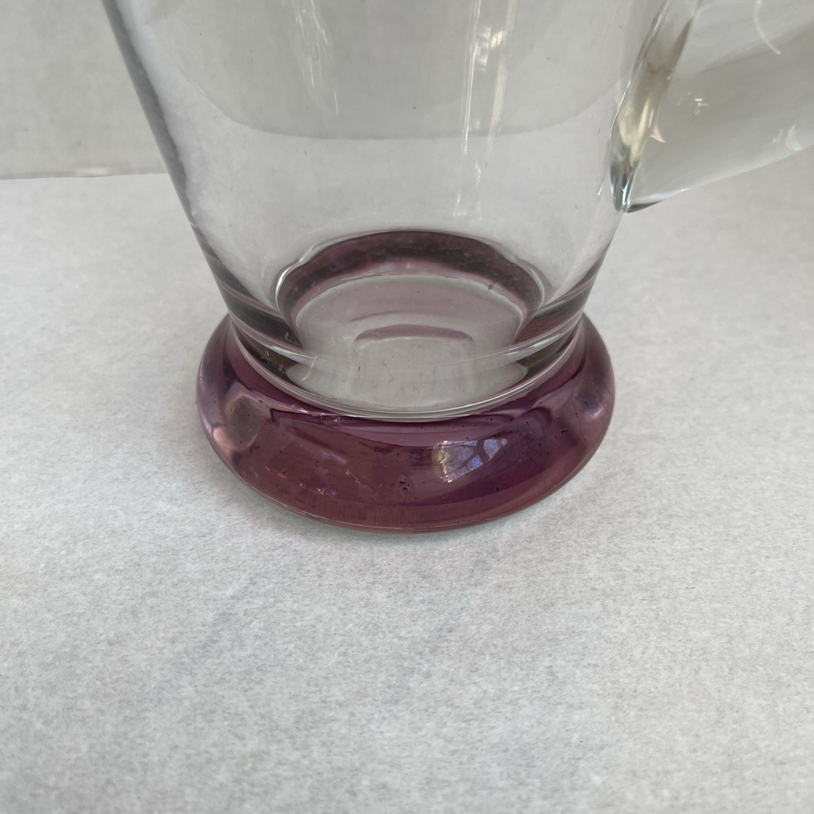 Vintage Martini Pitcher Purple To Pink Clear Glass France Ombré