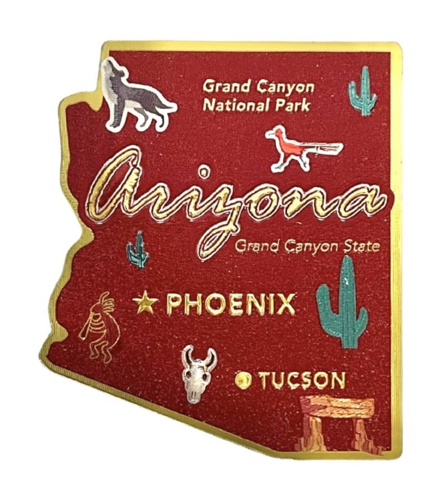 Arizona The Grand Canyon State Foil Fridge Magnet