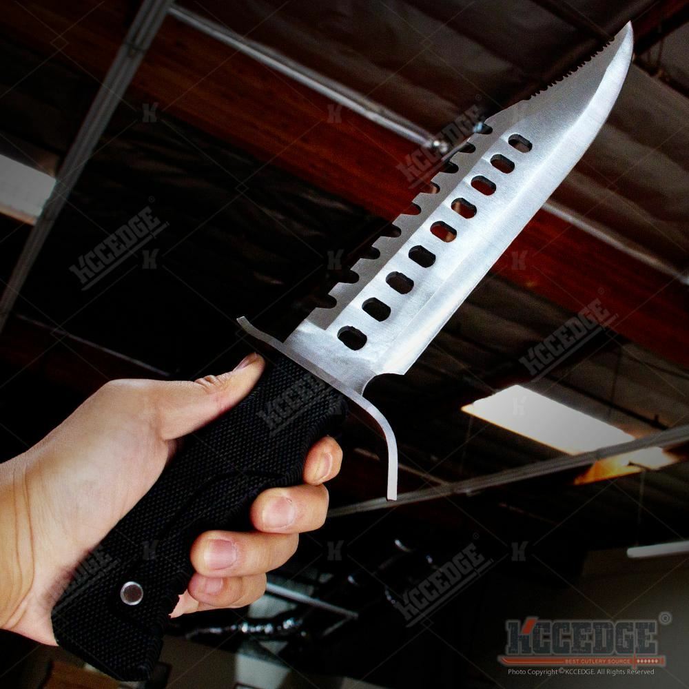 17″ Stainless Steel Razor Sharp Bowie Blade Hunting Tactical Knife with Sheath