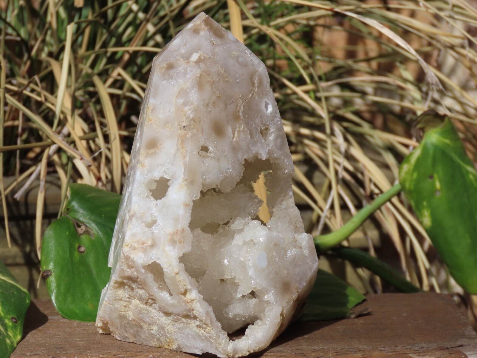 Large Snowflake Agate Druzy Crystal Generator 305grams 110mm Tall