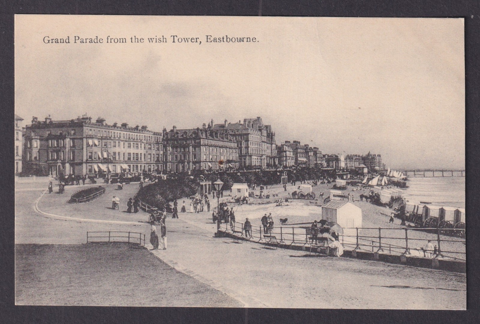 Vintage Postcard United Kingdom Eastbourne Grand Parade from Wish Tower