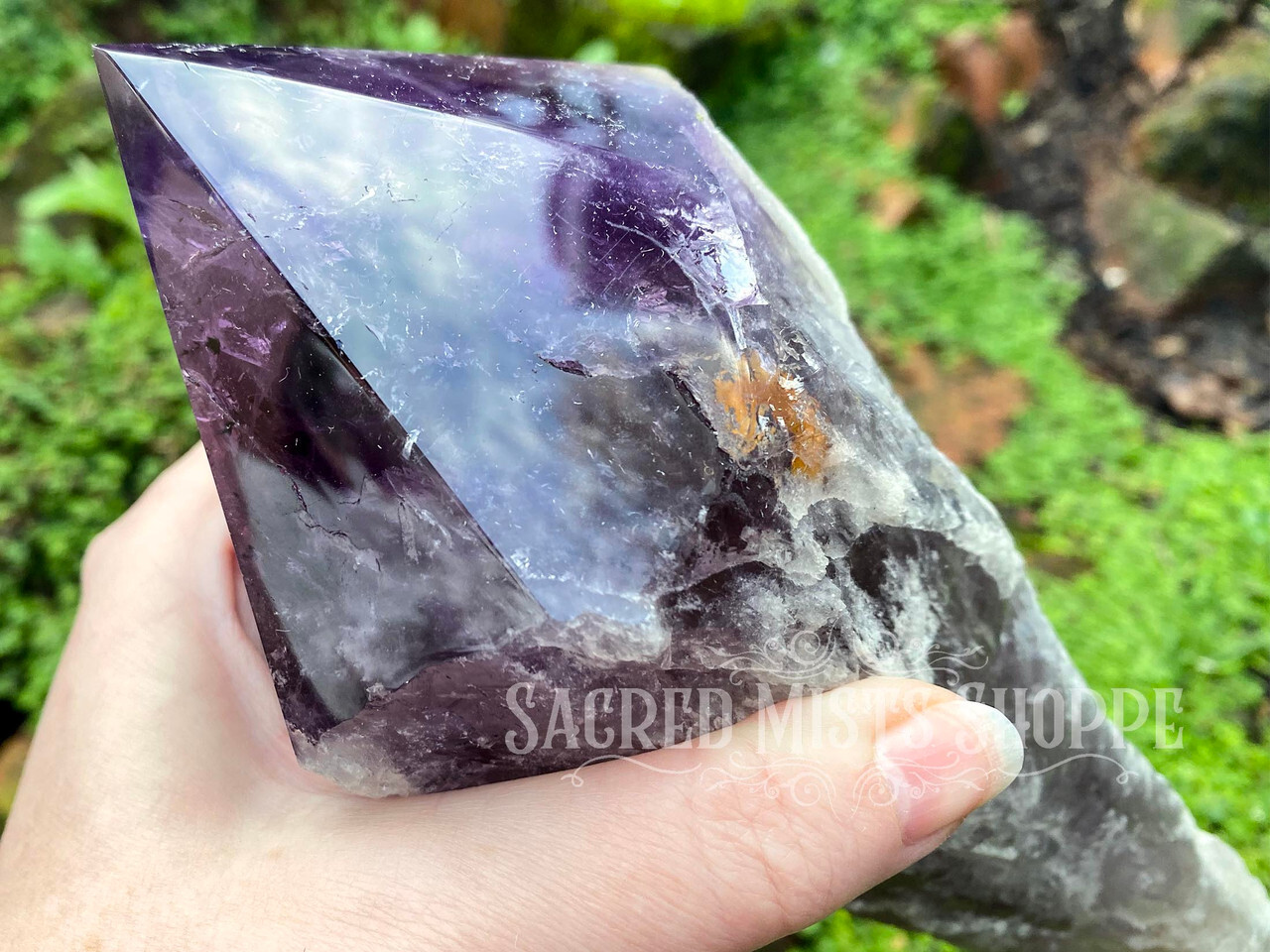 Amethyst Point Scepter Crystal Wand Extra Large Energy Generator Healing Peace