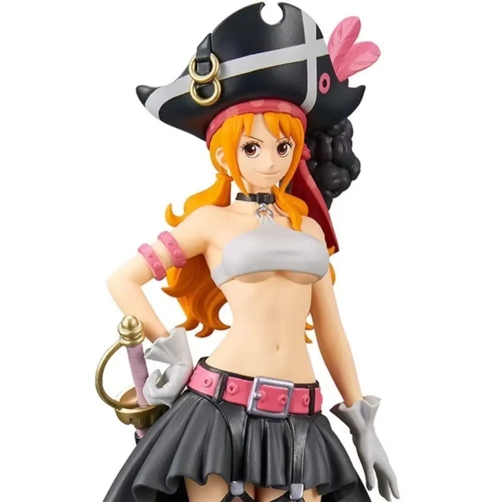 19CM One Piece Nami Film Red Figure Anime PVC Collectible Model Toy Gift