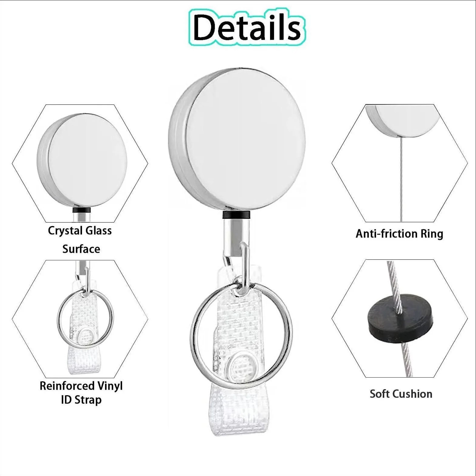 2PCS Steel Wire Rope Elastic Key Chain Retractable Anti Lost Secure Key Chain