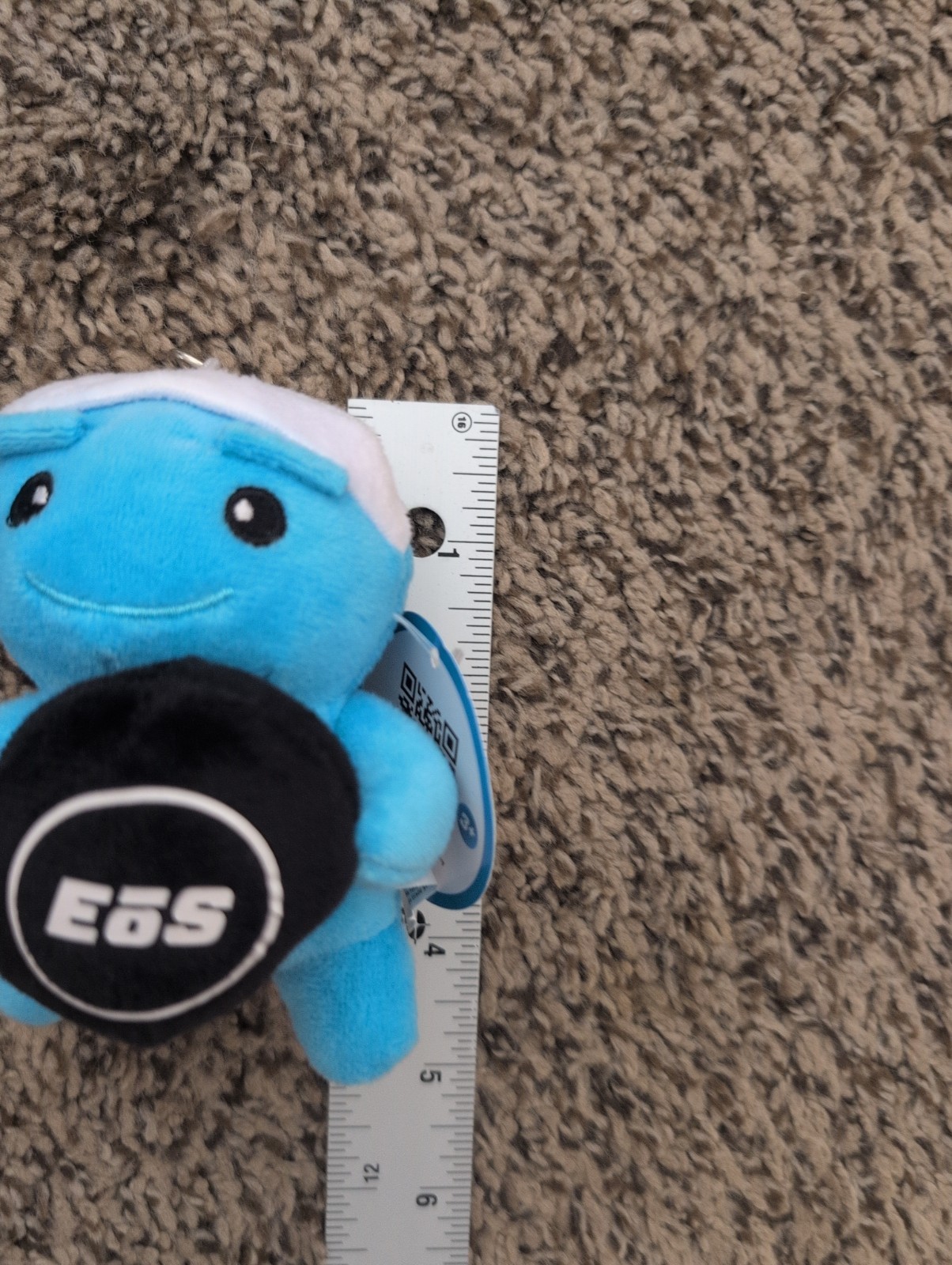 EoS Fitness Mascot Will Power Blue Plush Keychain 4.5″ Gym Bag Charm Promo