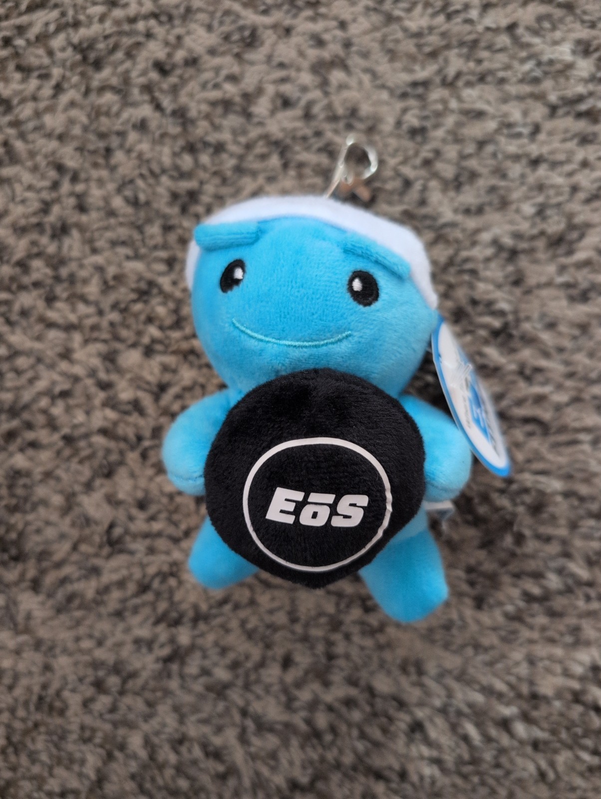 EoS Fitness Mascot Will Power Blue Plush Keychain 4.5″ Gym Bag Charm Promo