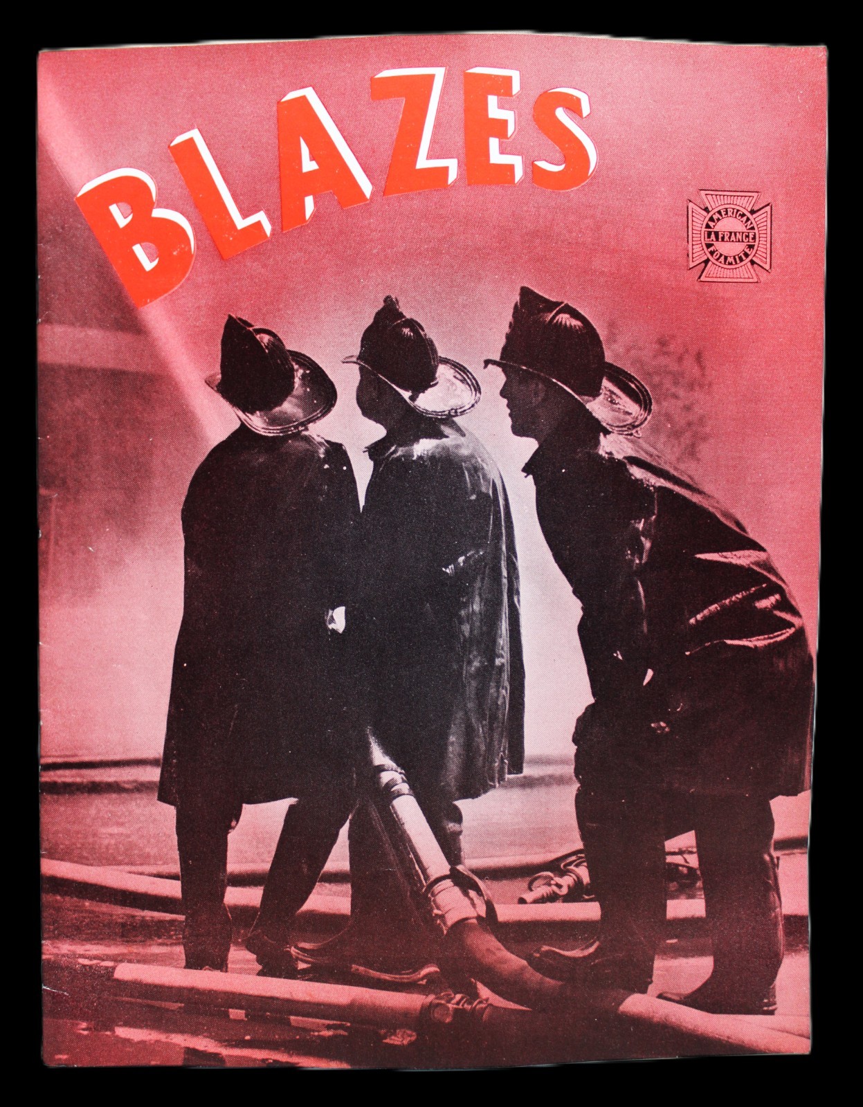 BLAZES MAGAZINE MAY 1945 AMERICAN LA FRANCE FOAMLITE CORP FIREFIGHTING NEWS