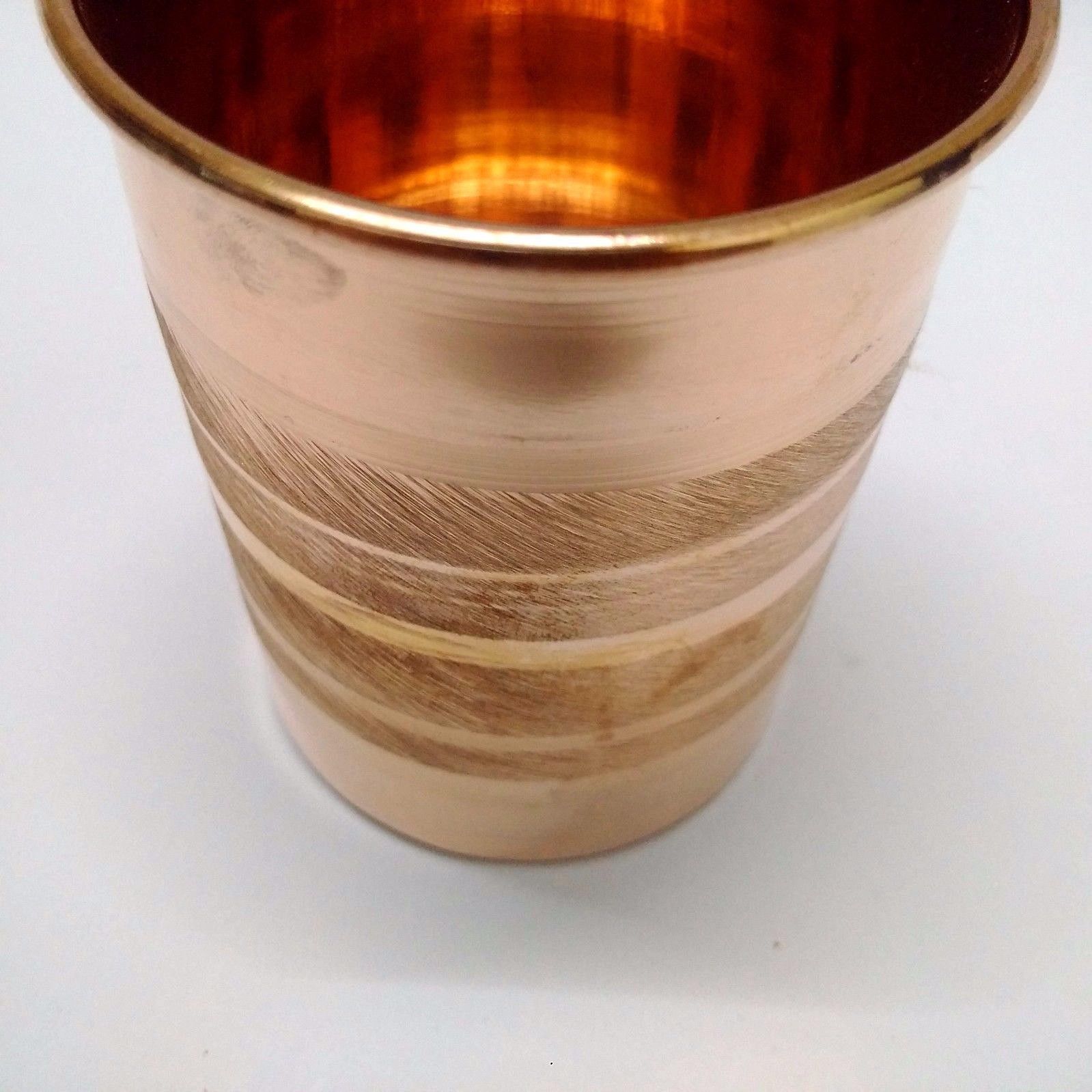 100% Pure Copper Glass Tumbler Mug Ayurveda Health Yoga Benefits ( 300ml)