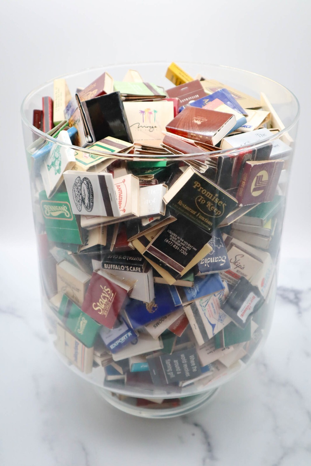 Vtg Matchbook Lot of 20 Matchbox Random from ’70s-00’s Restaurants Travel Ads