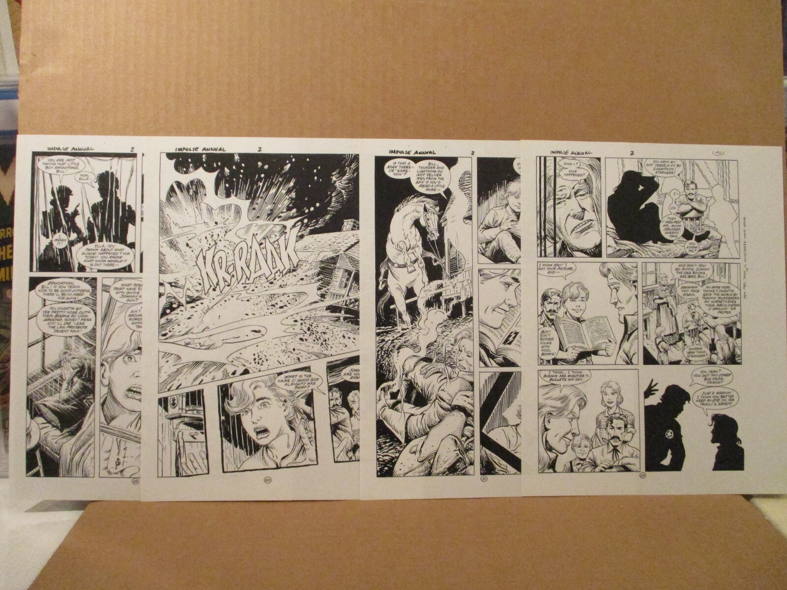 Impulse Annual 2 PRODUCTION ART 20 Page B&W Proof Lot DC Comic Silverprint Stats