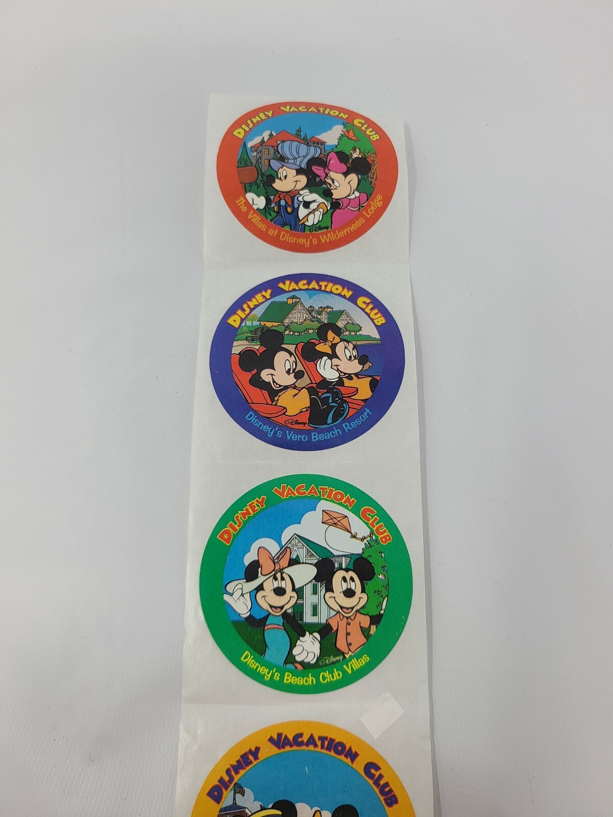 DISNEY VACATION CLUB RESORT ROUND STICKER LOT OF 6 Saratoga Vero Beach More