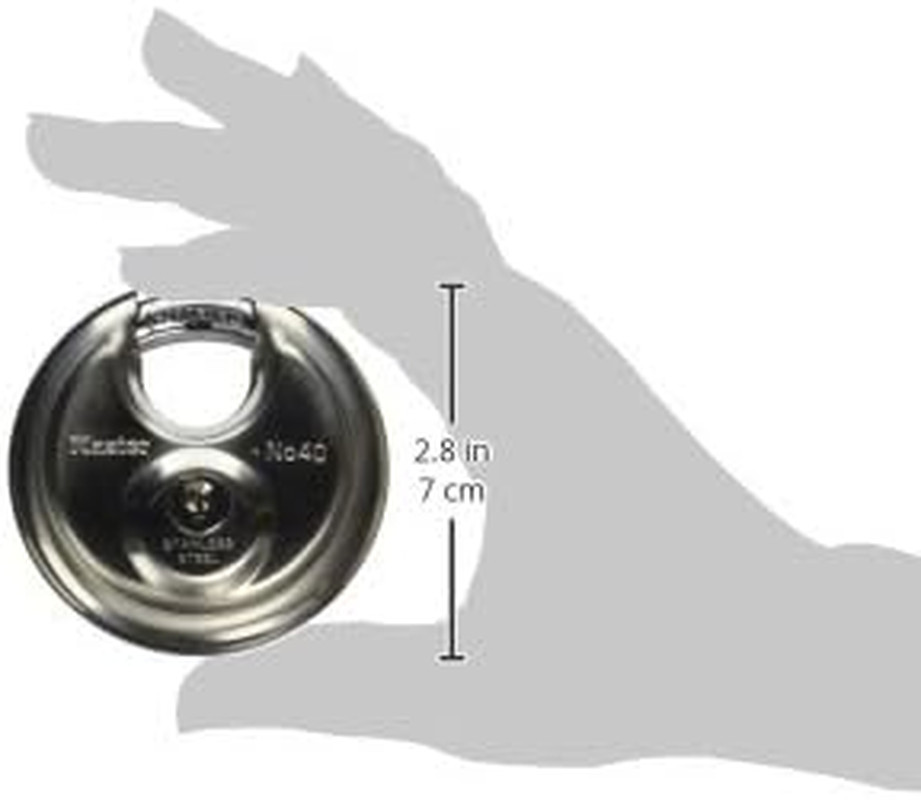Stainless Steel Disc Padlock, 2-3/4 Inch