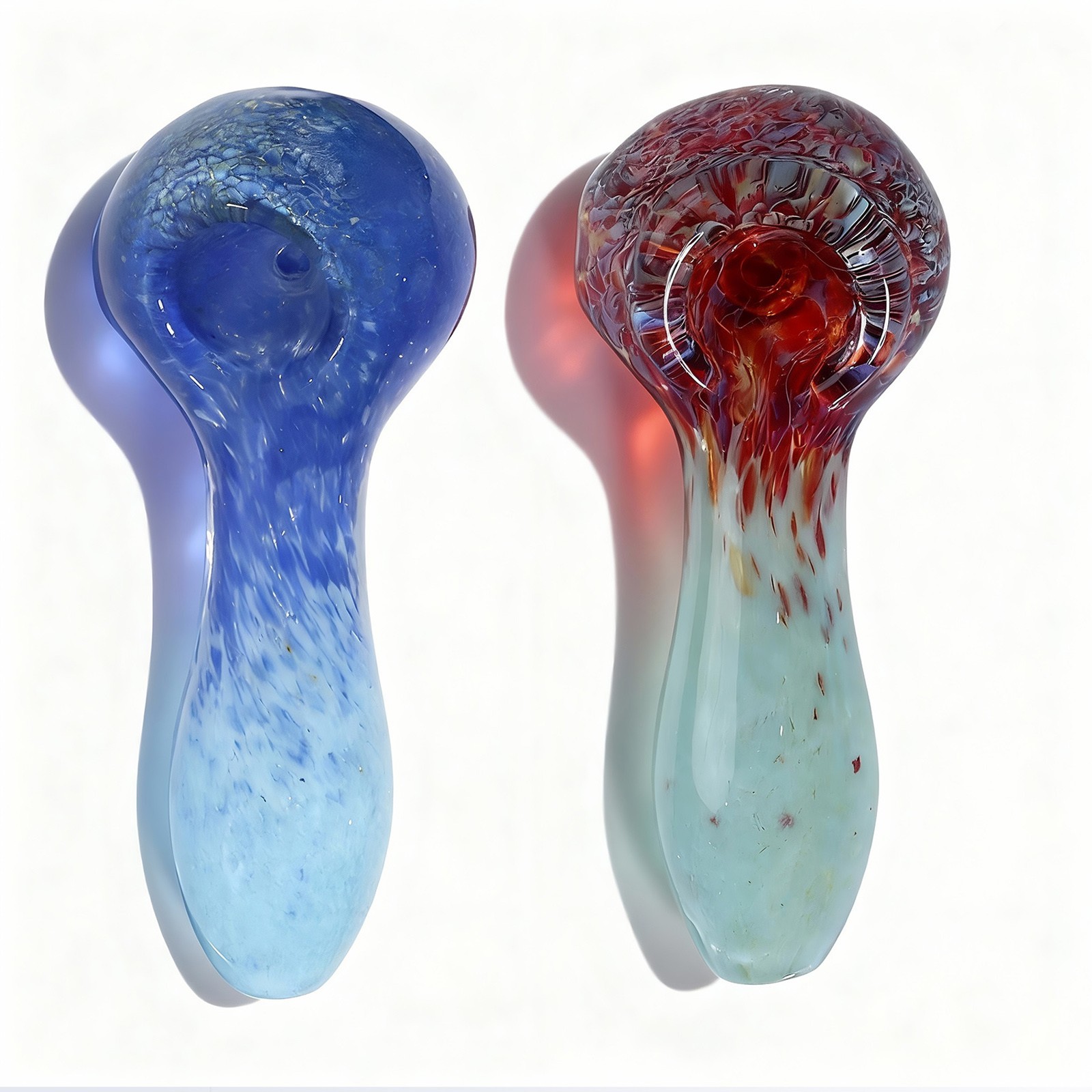 ( Pack of 2 ) 4″ Tobacco Smoking Glass Pipe Collectible Handmade Pipes with Box