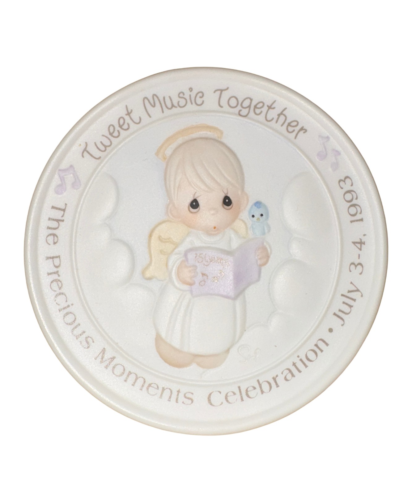 Precious Moments: 529087, 15 Year of Tweet Music Together, Medallion – With Box