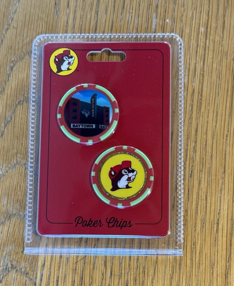 Buc-ee’s Collectible Poker Chips Store Specific- Baytown Texas – New 2 Pack