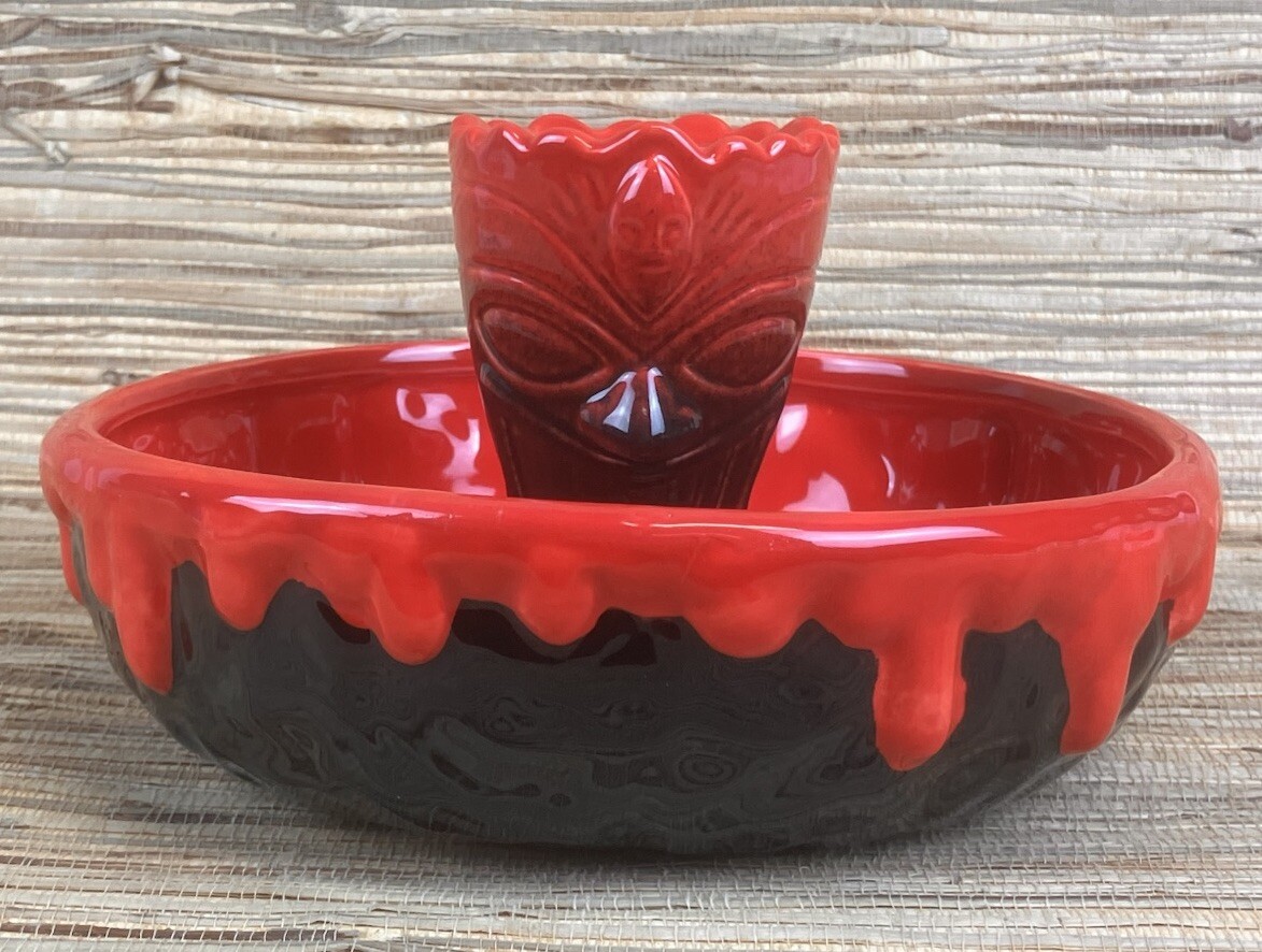 Hot Lava Scorpion Bowl Tiki Mug Ceramic Cup 7.75″ Wide 4.75″ Tall 36 Oz New