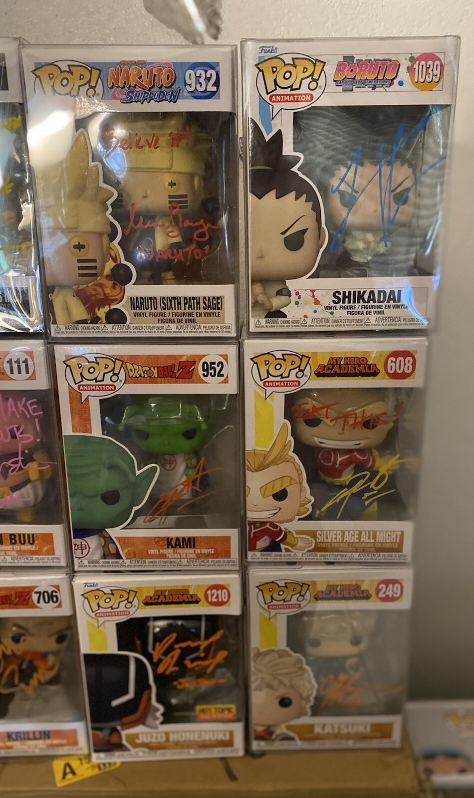 Funko Pop Mystery All Autographed Boxes With Big 7 Signature pop!!