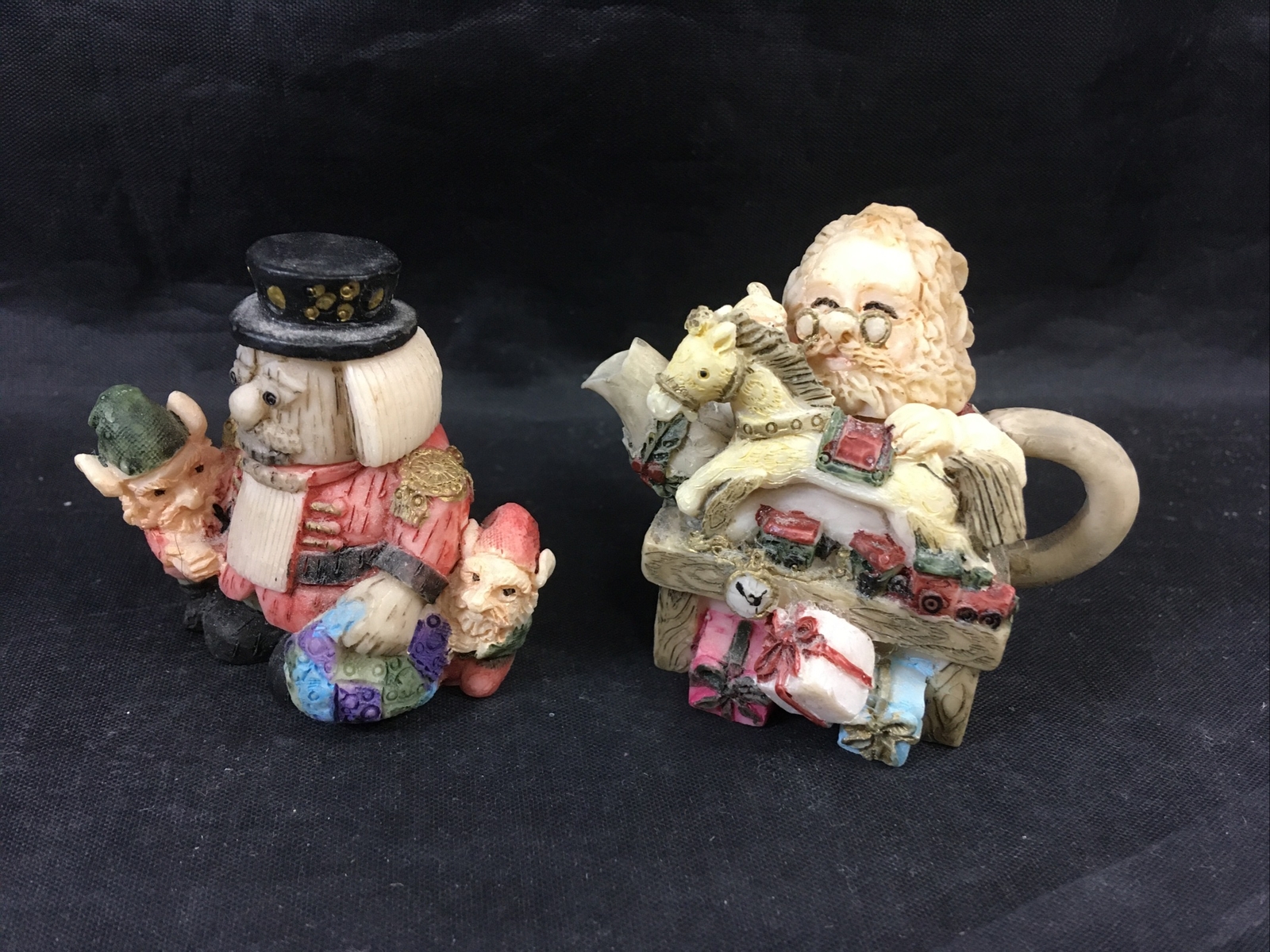 Christmas Decorations Mixed Set 6 Mini Candle Holders Figurines Resin Figures