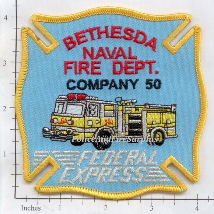 Maryland – Bethesda MD Naval Fire Dept Company 50 Patch – Federal Express