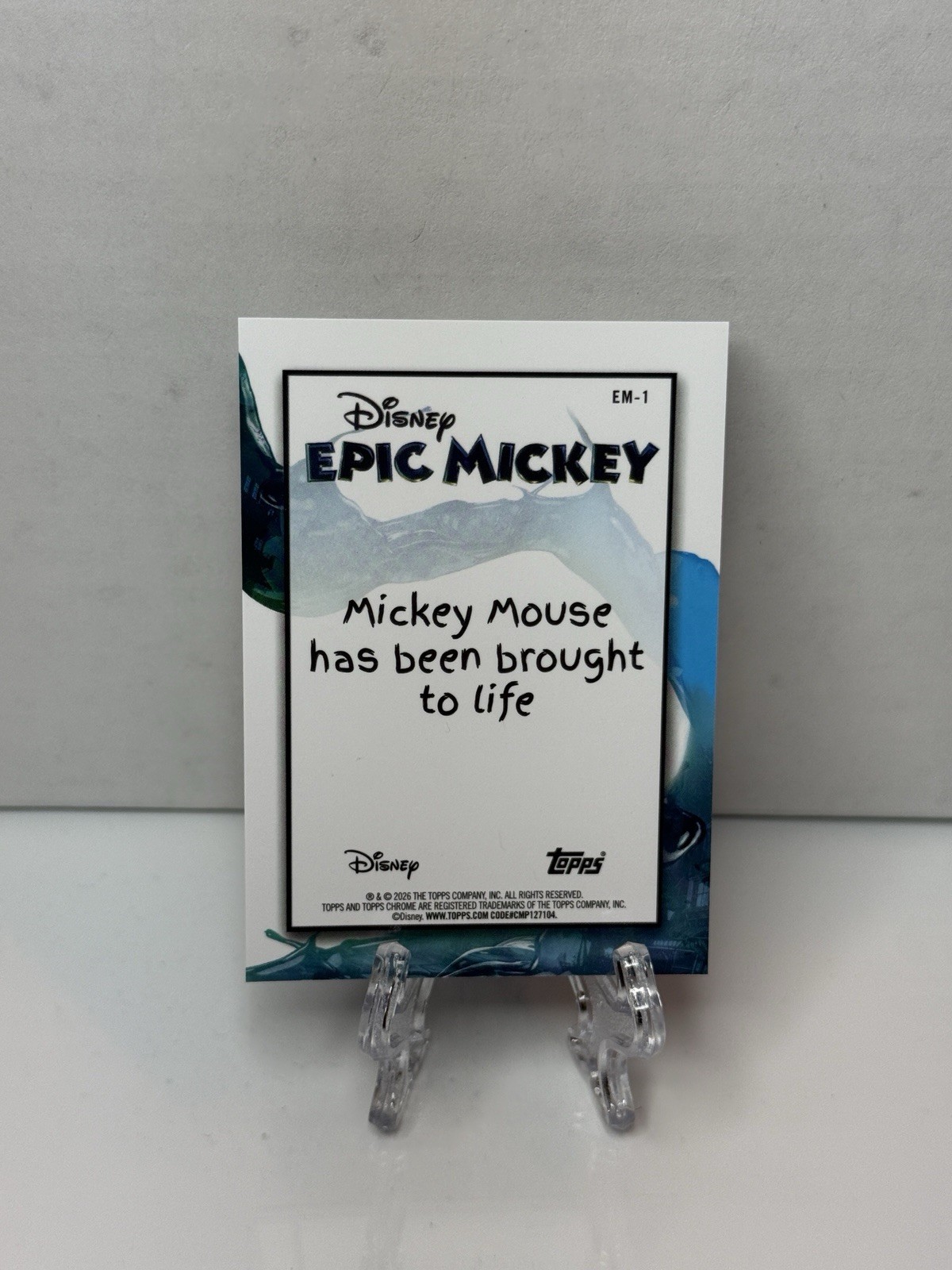 2026 Topps Disney Epic Mickey Mouse EM-1 Insert Trading Card